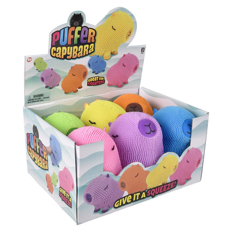 Capybara Puffer Toy 9" Assorted Colors (1 DSP)