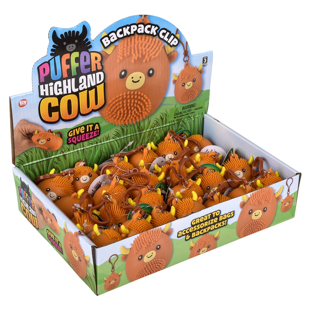 Puffer Highland Cow (24 Pc Display)