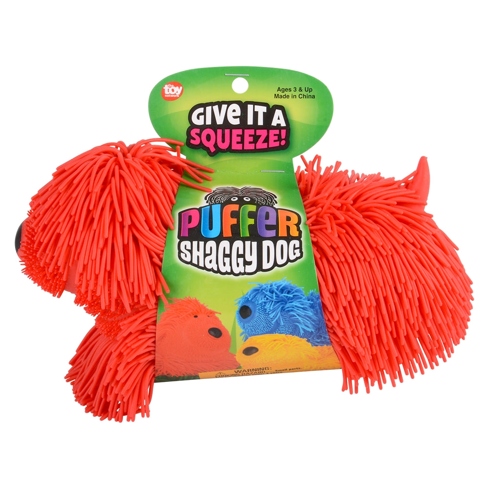 Shaggy Puffer Dog Plush