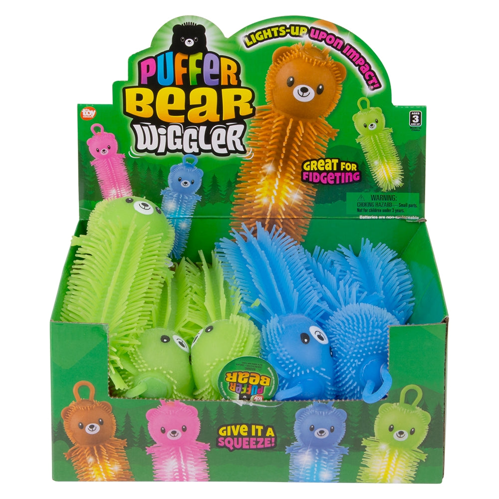 Light-Up Bear Puffer Wiggler (12 Pack Display)