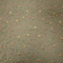 Parisian Floral Embroidered Silk Fabric - Apricot, Coral, Paprika, Scarlet, Teal, Wheat, 54" Width (1 Yard)