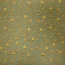 Parisian Floral Embroidered Silk Fabric - Apricot, Coral, Paprika, Scarlet, Teal, Wheat, 54" Width (1 Yard)