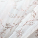 Park Fabric Polyester Fabric - Floral Embroidered Metallic Sheer, 116" Width (1 Yard)