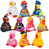 Mini Rubber Chicken Assortment (50 Pc Poly Bag)