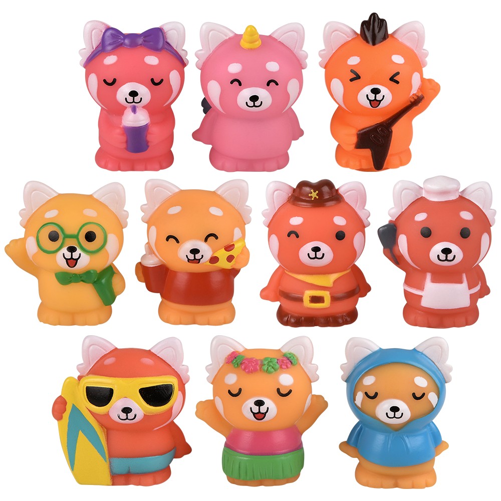 Red Panda Rubber Characters (50 Pc Poly Bag)