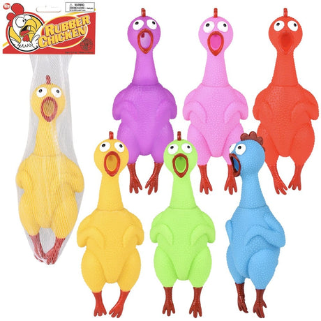 Rubber Chicken Collectible 9.5 in (1 Dozen)