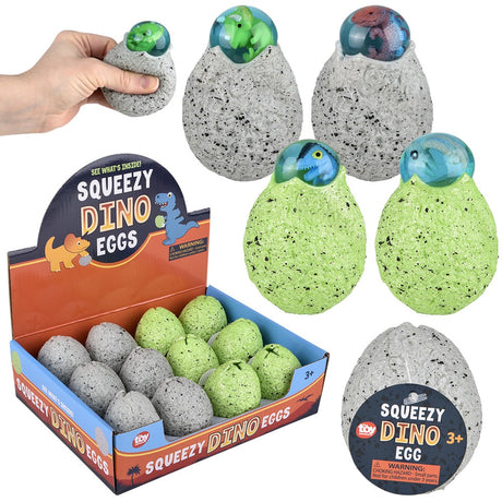 Squeeze Dinosaur Egg (12 Pc Display)