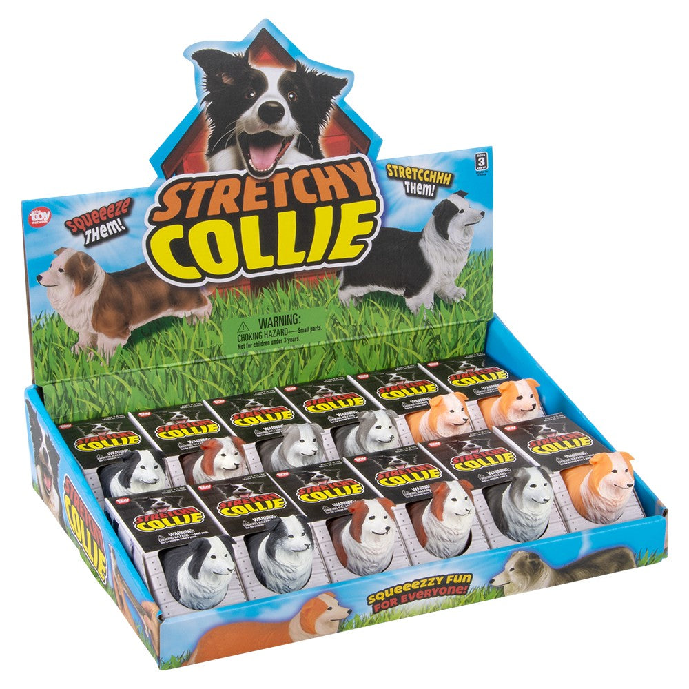 Stretchy Collie Fidget Toy (12 PC Display)