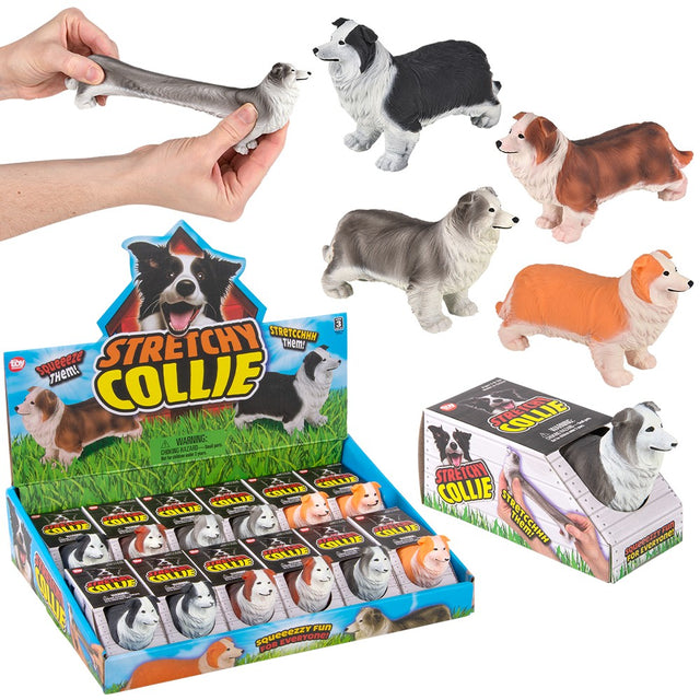 Stretchy Collie Fidget Toy (12 PC Display)