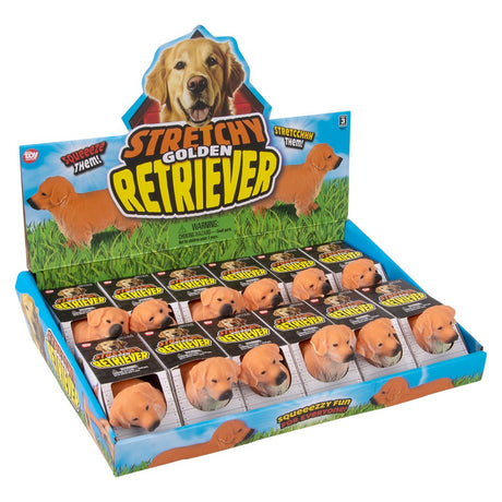 Stretchy Golden Retriever Fidget Toy (12 PC Display)