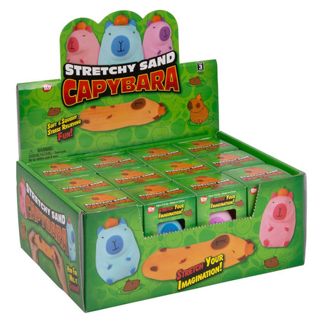 Stretchy Sand Capybara Toy (12 Pc Display)