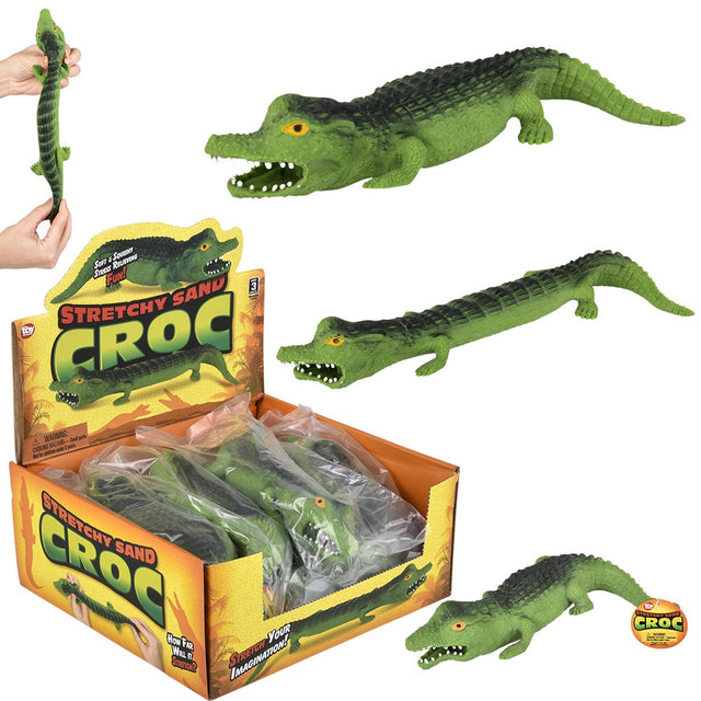 Stretchy Sand Crocodile (12 Pc Display)