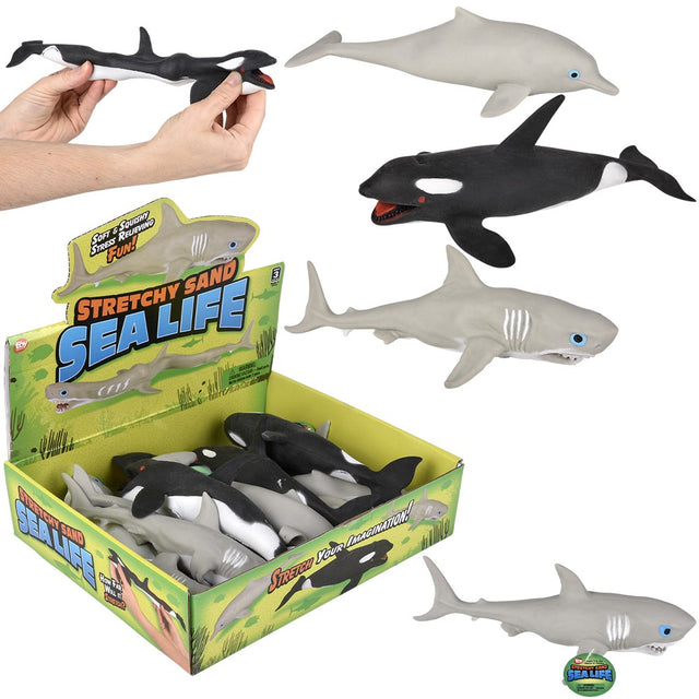 Stretchy Sand Sea Life Assortment (12 Pc Display)
