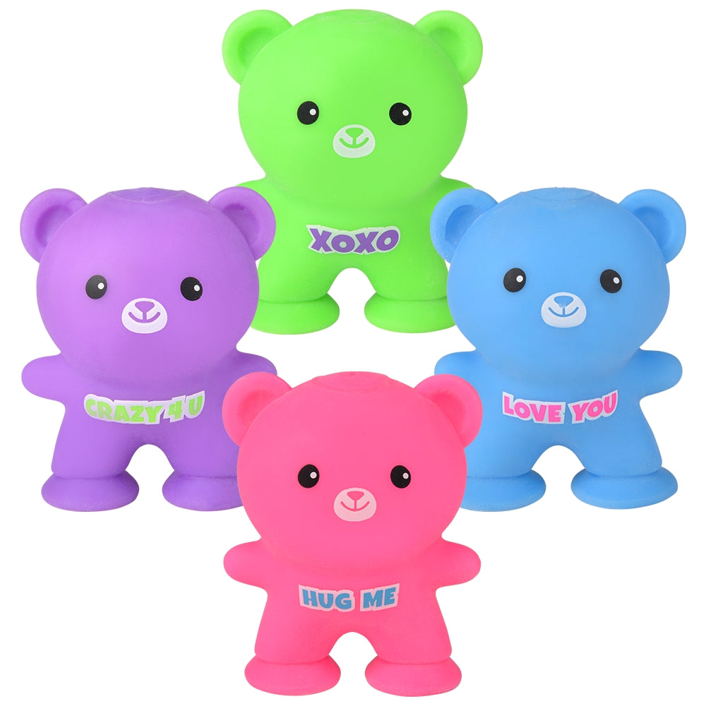 Squeezy Suction Bear (12 Pc Display)