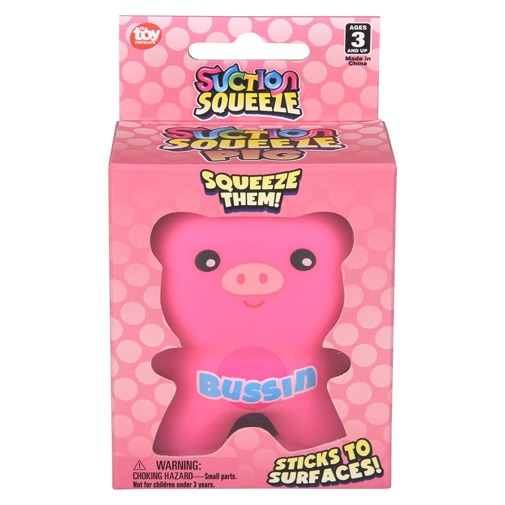 Squeezy Suction Pig (12 Pc Display)