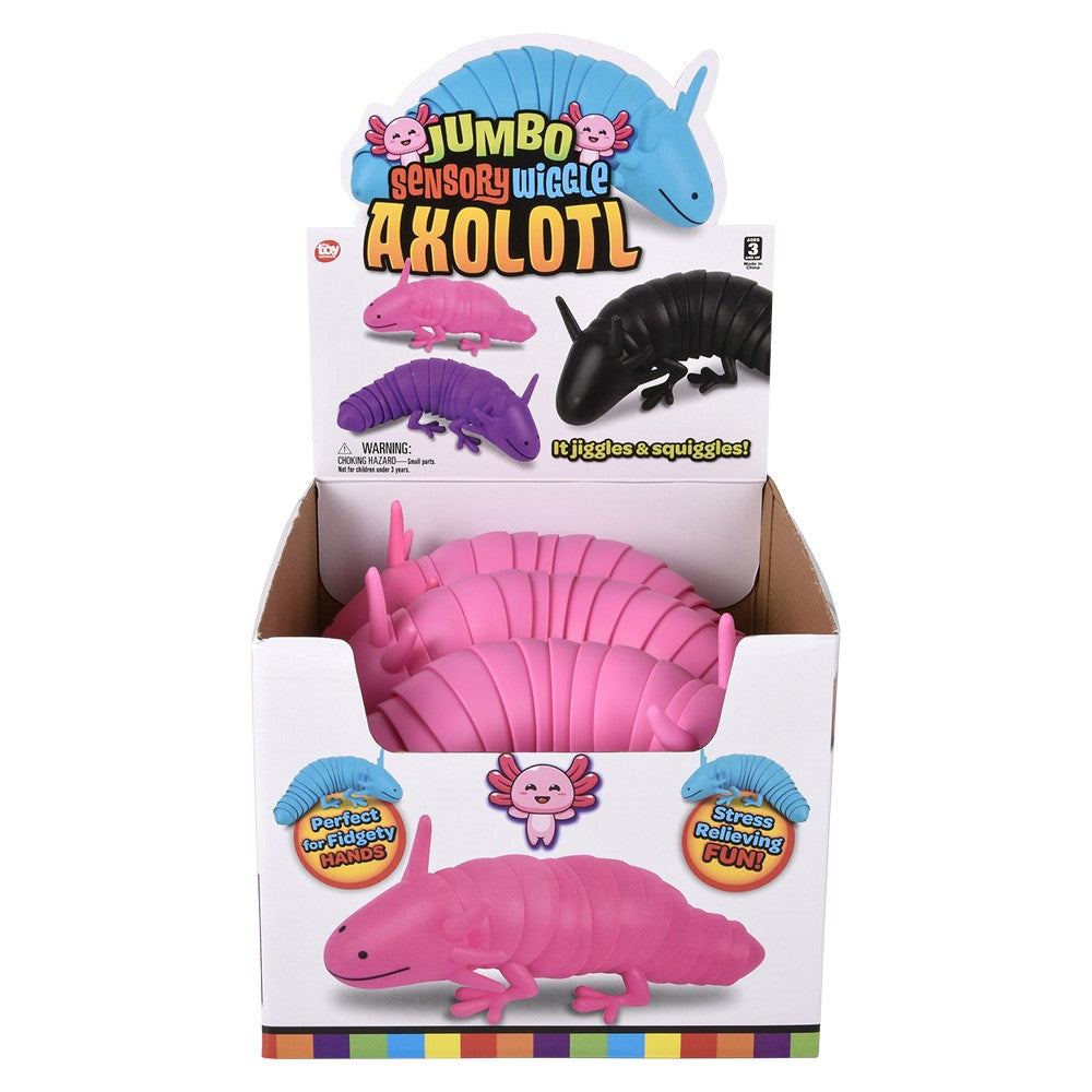 Axolotl Wiggle Fidget Toy 12" (6 Pc Display)