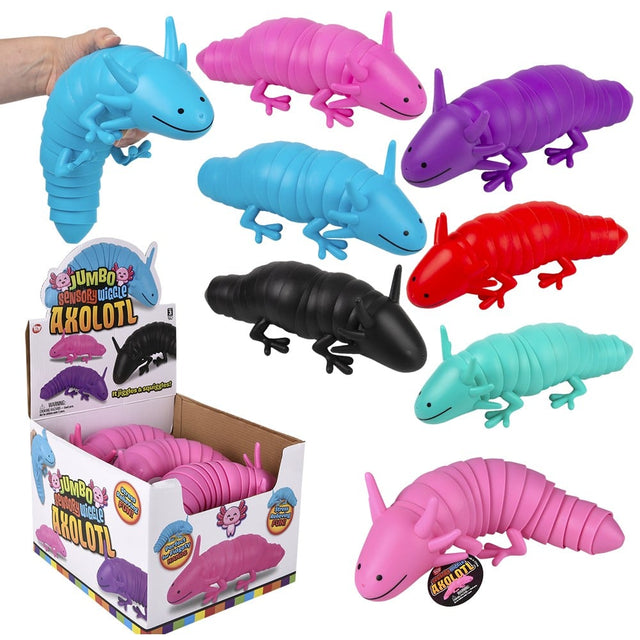 Axolotl Wiggle Fidget Toy 12" (6 Pc Display)