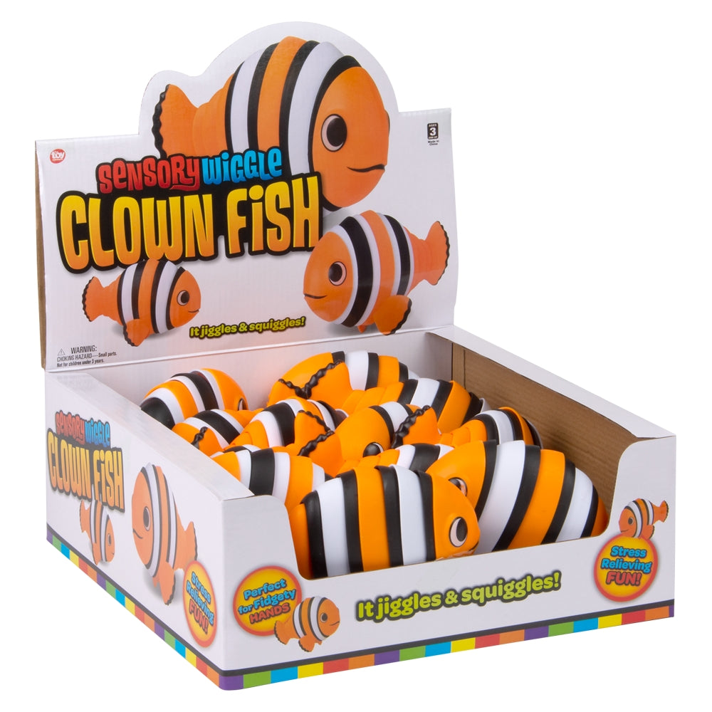 Sensory Clown Fish Wiggle Toy (12 PC Display)