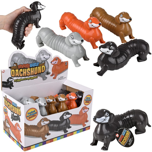 Sensory Dachshund Wiggle Toy (12 Pc Display)