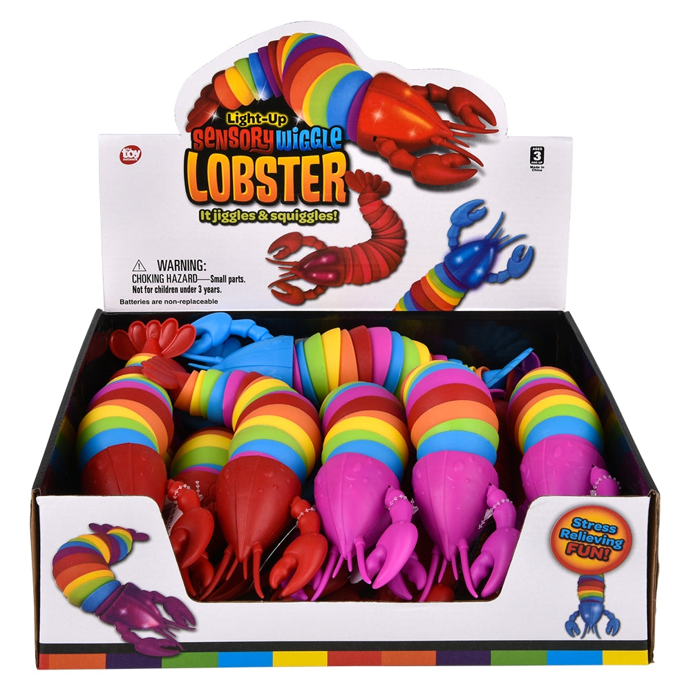 Light-Up Wiggle Sensory Lobster (12 Pc Display)