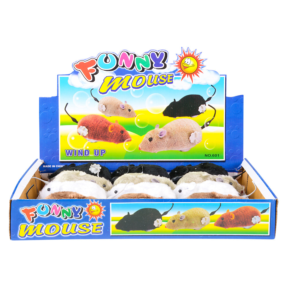 Wind-Up Mouse 6" Assorted (1 DZ)