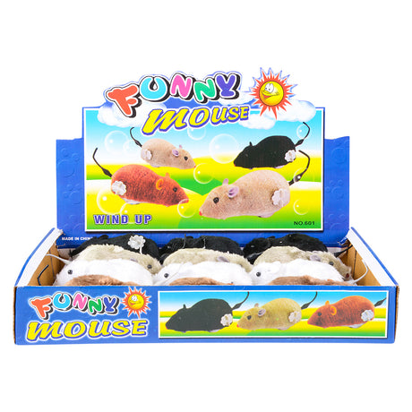 Wind-Up Mouse 6" Assorted (1 DZ)