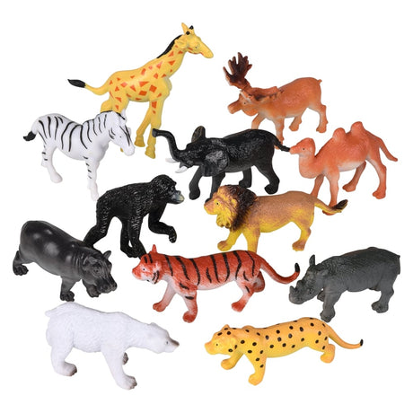 Zoo Animals Plastic Figures (1 DZ)