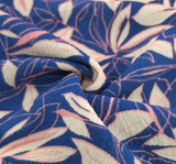 Poly Bubble 1D1818 Blue Poly Spandex Fabric - Blue Textured Crinkle Pleat, 58/60" Width (1 Yard)