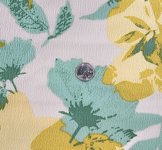 Poly Bubble 1D1824 Polyester Spandex Fabric - Green Textured Crinkle, 58/60" Width (1 Yard)
