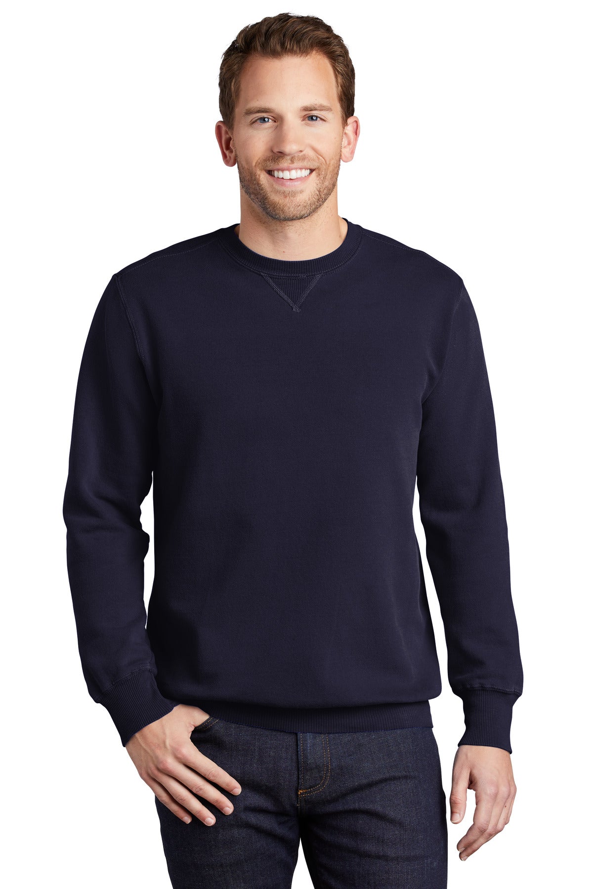 Port & Company® Beach Wash® Garment-Dyed Crewneck Sweatshirt