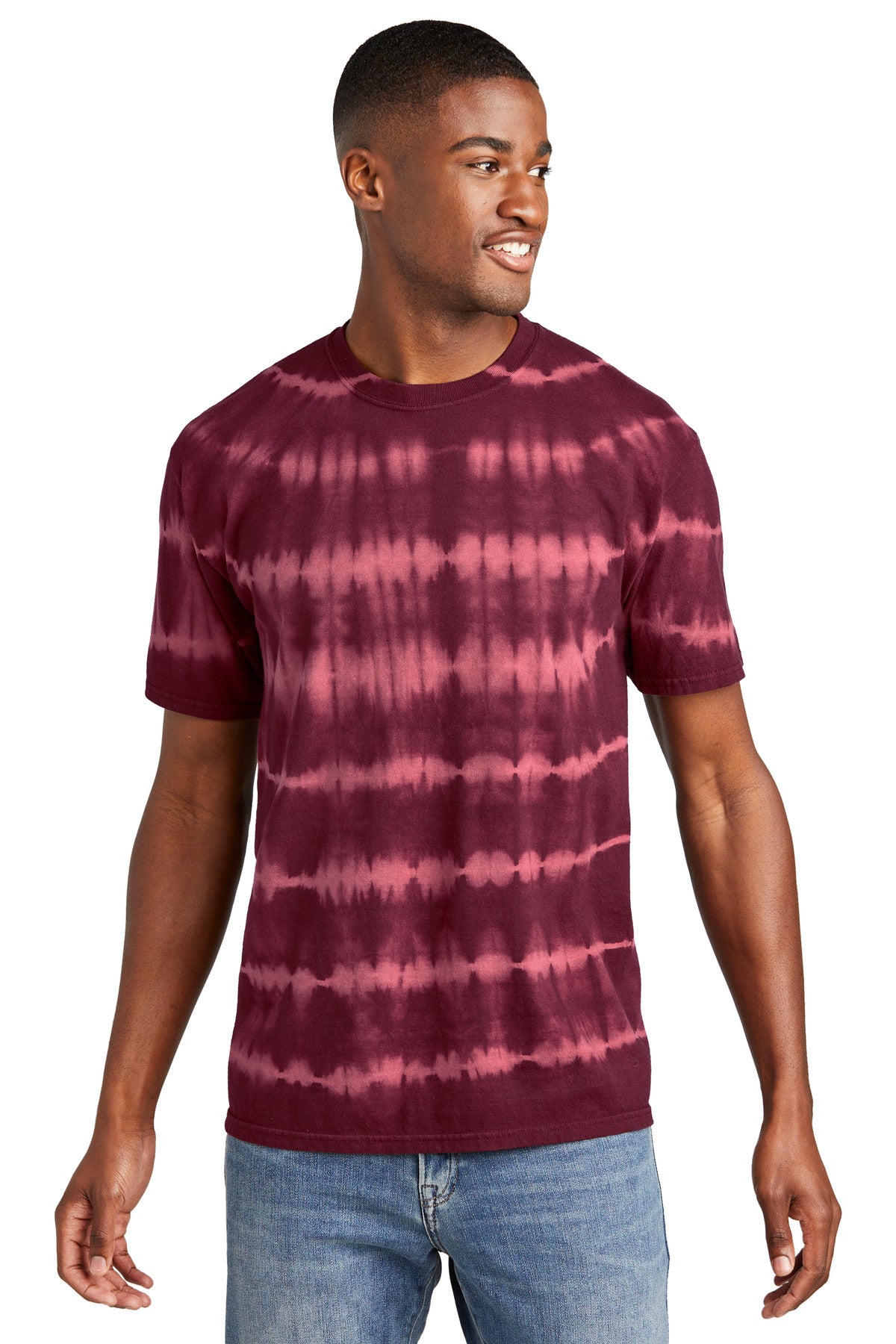 Port & Company® Allover Stripe Tie-Dye Tee