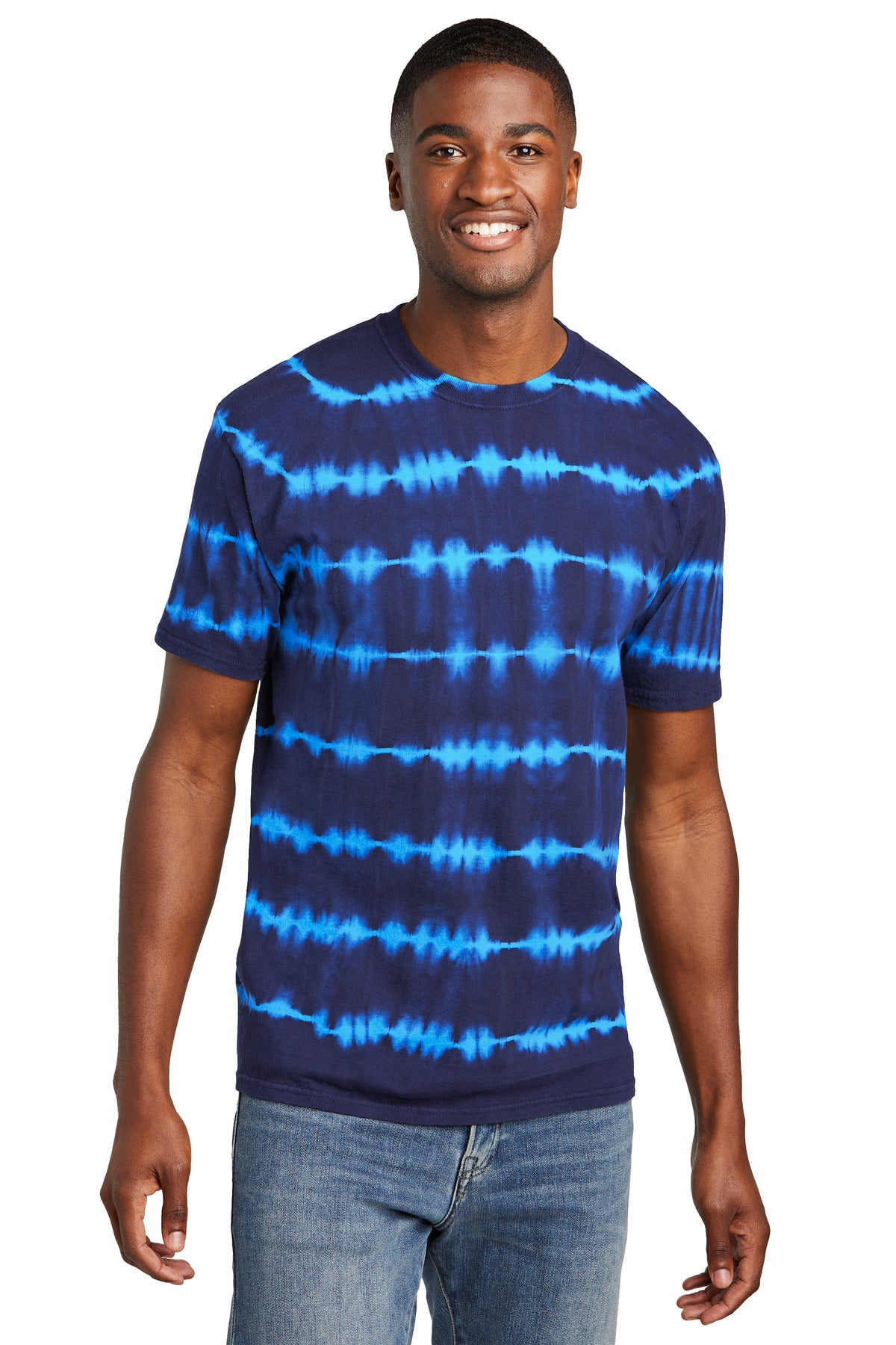 Port & Company® Allover Stripe Tie-Dye Tee