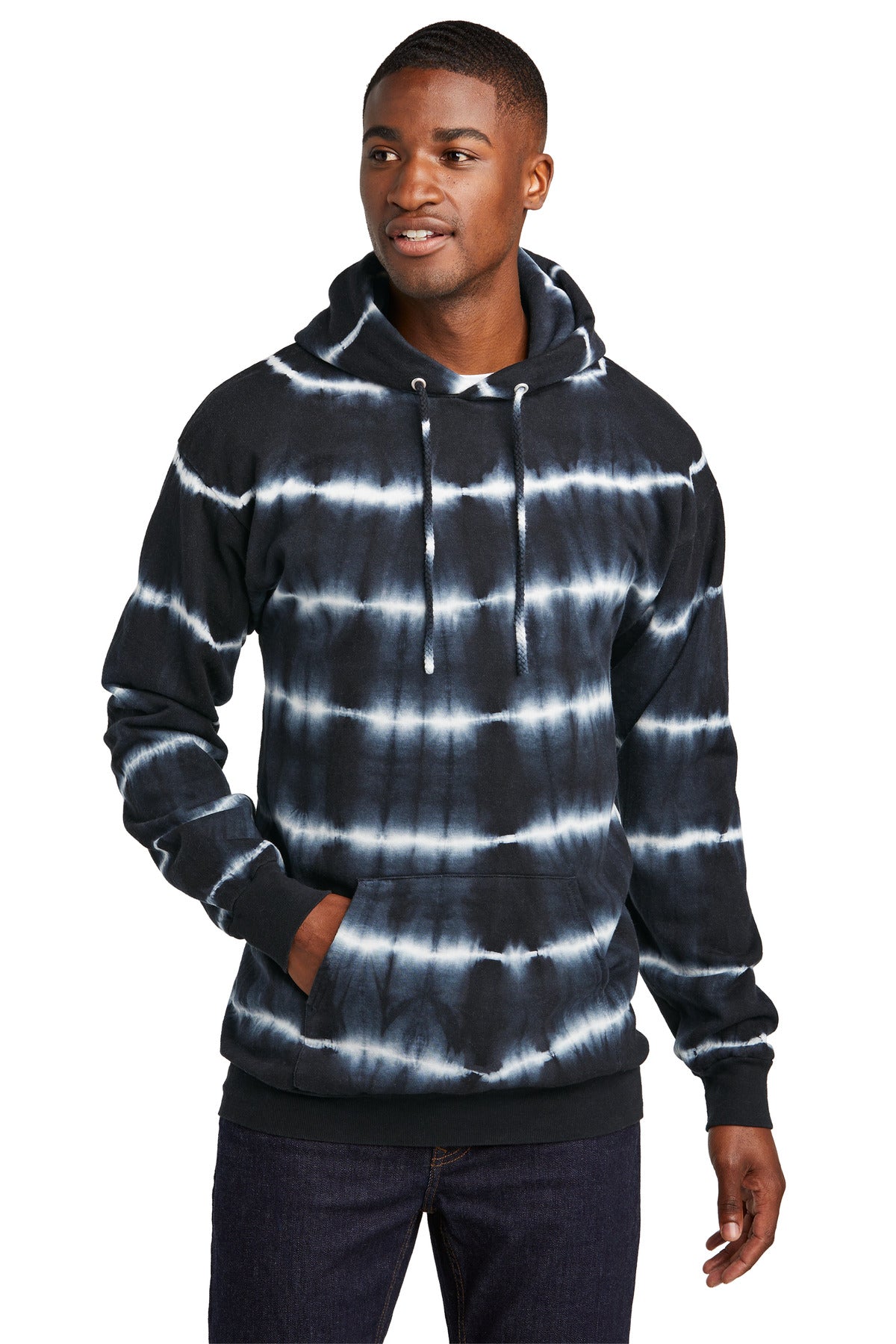 Port & Company® Allover Stripe Tie-Dye Fleece