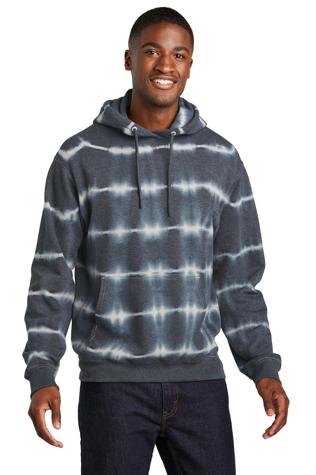 Port & Company® Allover Stripe Tie-Dye Fleece