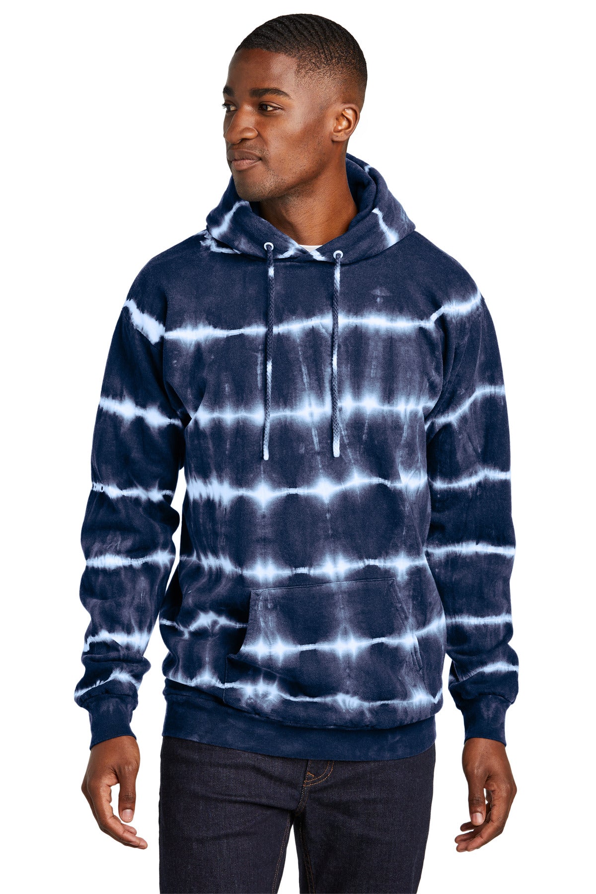 Port & Company® Allover Stripe Tie-Dye Fleece