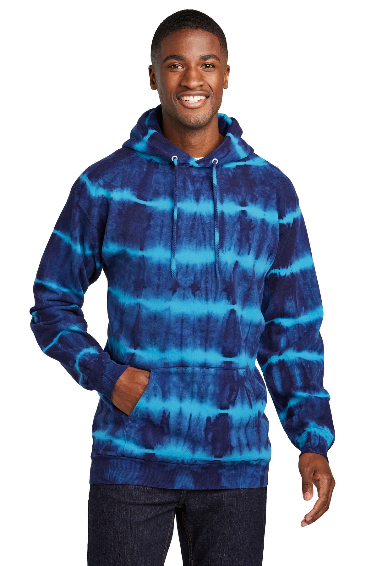 Port & Company® Allover Stripe Tie-Dye Fleece