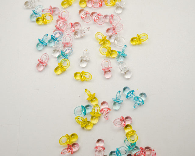 3/4" Assorted Acrylic Baby Shower Pacifier - Pack of 477