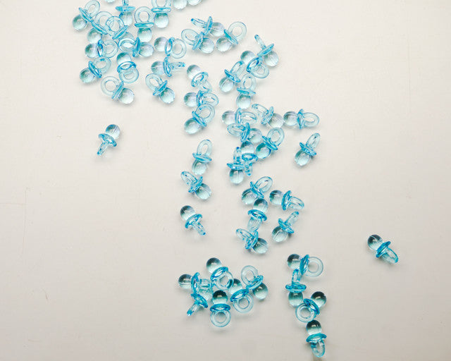 3/4" Blue Acrylic Baby Shower Pacifier - Pack of 477