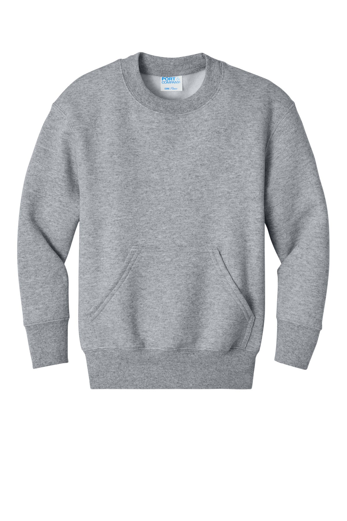 Port & Co® Youth Core Fleece Crewneck Pocket Sweatshirt
