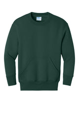 Port & Co® Youth Core Fleece Crewneck Pocket Sweatshirt