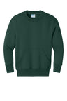 Port & Co® Youth Core Fleece Crewneck Pocket Sweatshirt