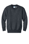 Port & Co® Youth Core Fleece Crewneck Pocket Sweatshirt
