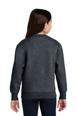 Port & Co® Youth Core Fleece Crewneck Pocket Sweatshirt