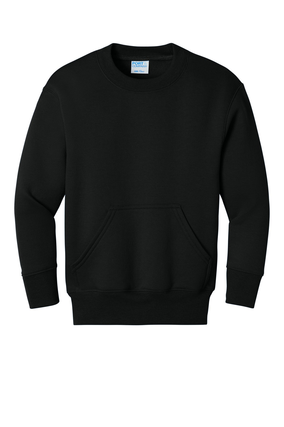 Port & Co® Youth Core Fleece Crewneck Pocket Sweatshirt