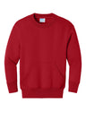 Port & Co® Youth Core Fleece Crewneck Pocket Sweatshirt