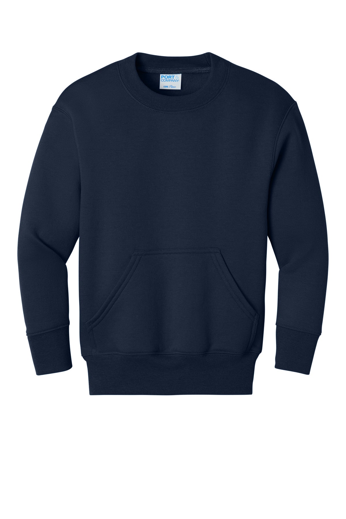 Port & Co® Youth Core Fleece Crewneck Pocket Sweatshirt