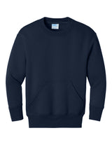 Port & Co® Youth Core Fleece Crewneck Pocket Sweatshirt