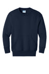 Port & Co® Youth Core Fleece Crewneck Pocket Sweatshirt