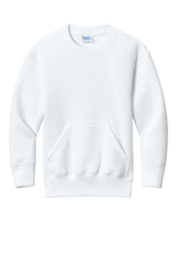 Port & Co® Youth Core Fleece Crewneck Pocket Sweatshirt