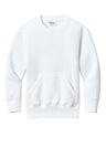 Port & Co® Youth Core Fleece Crewneck Pocket Sweatshirt